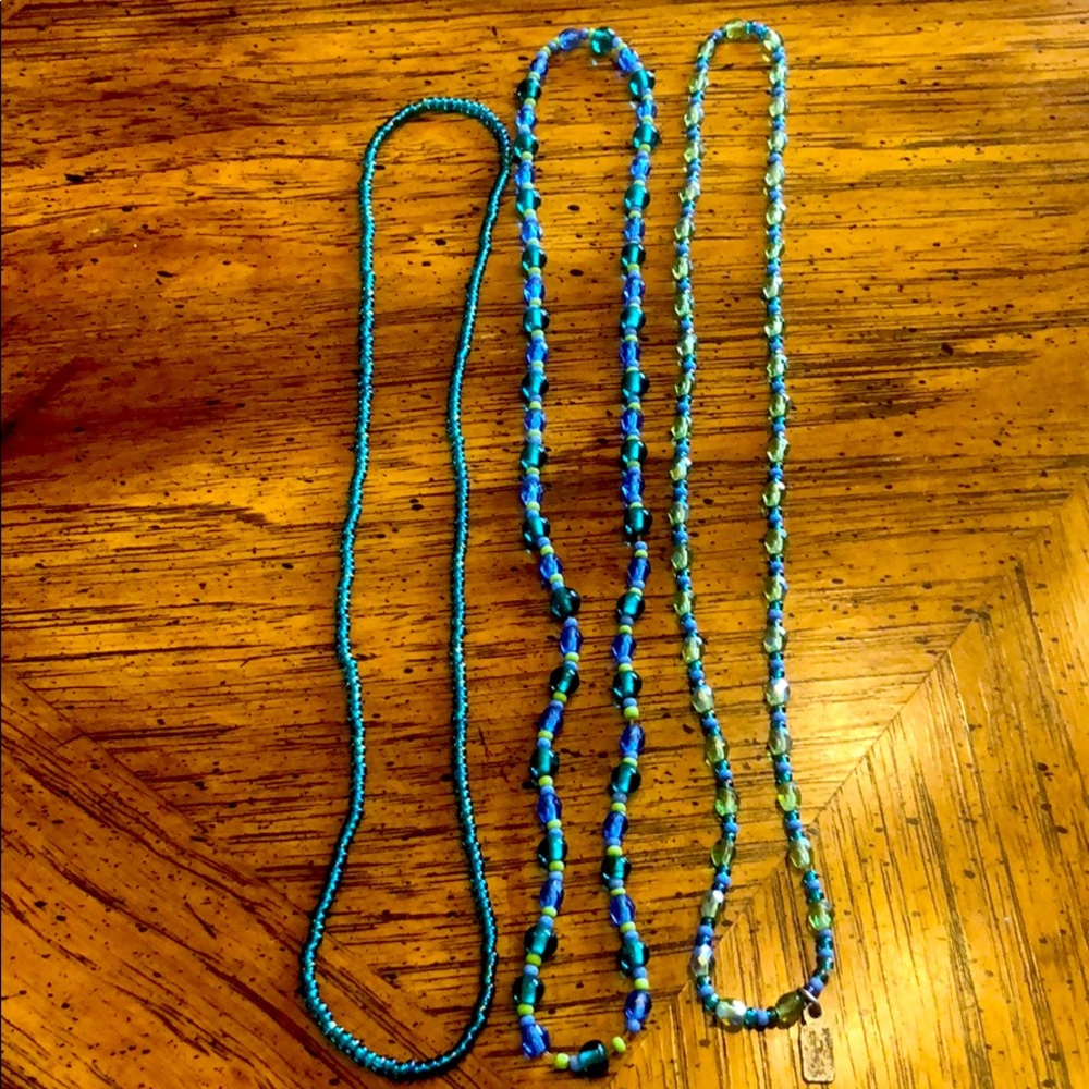 3 stretch bead necklaces